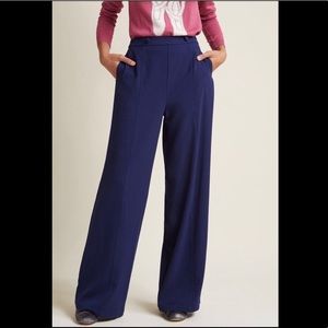 ModCloth Wide Leg Trousers with Button Waist